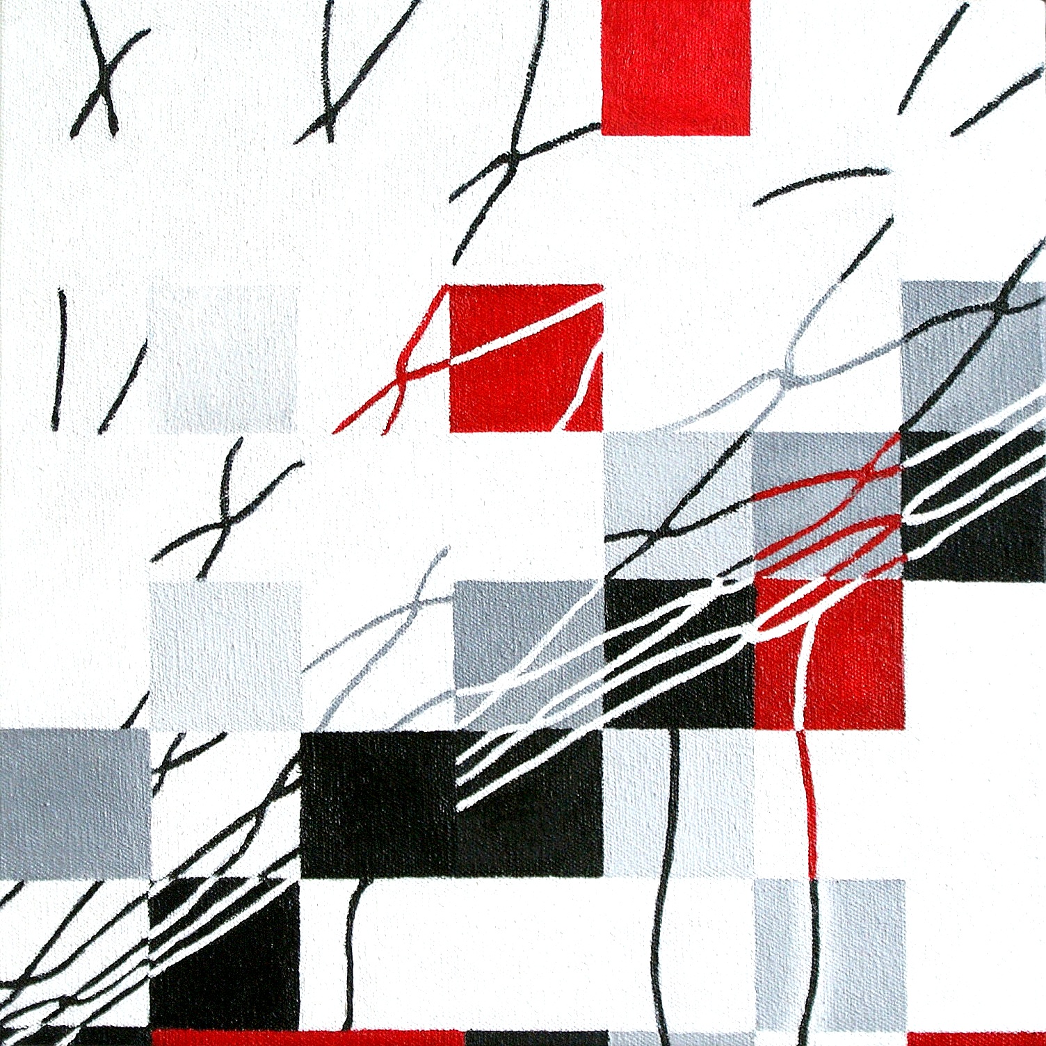 Net Ascending (Oil on canvas, 30cm x 30cm)